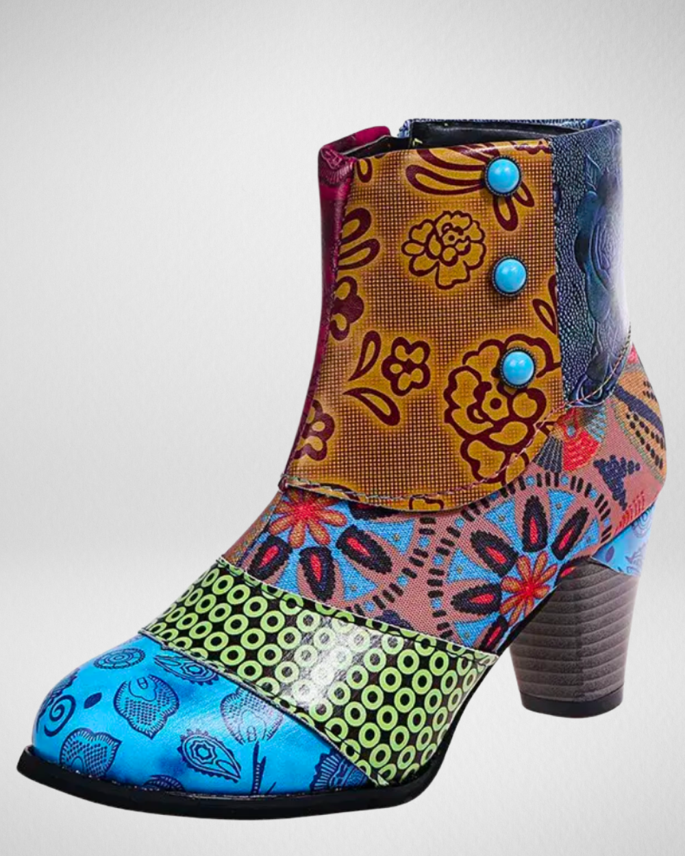 Women’s Ankle Boots with Colourful Design