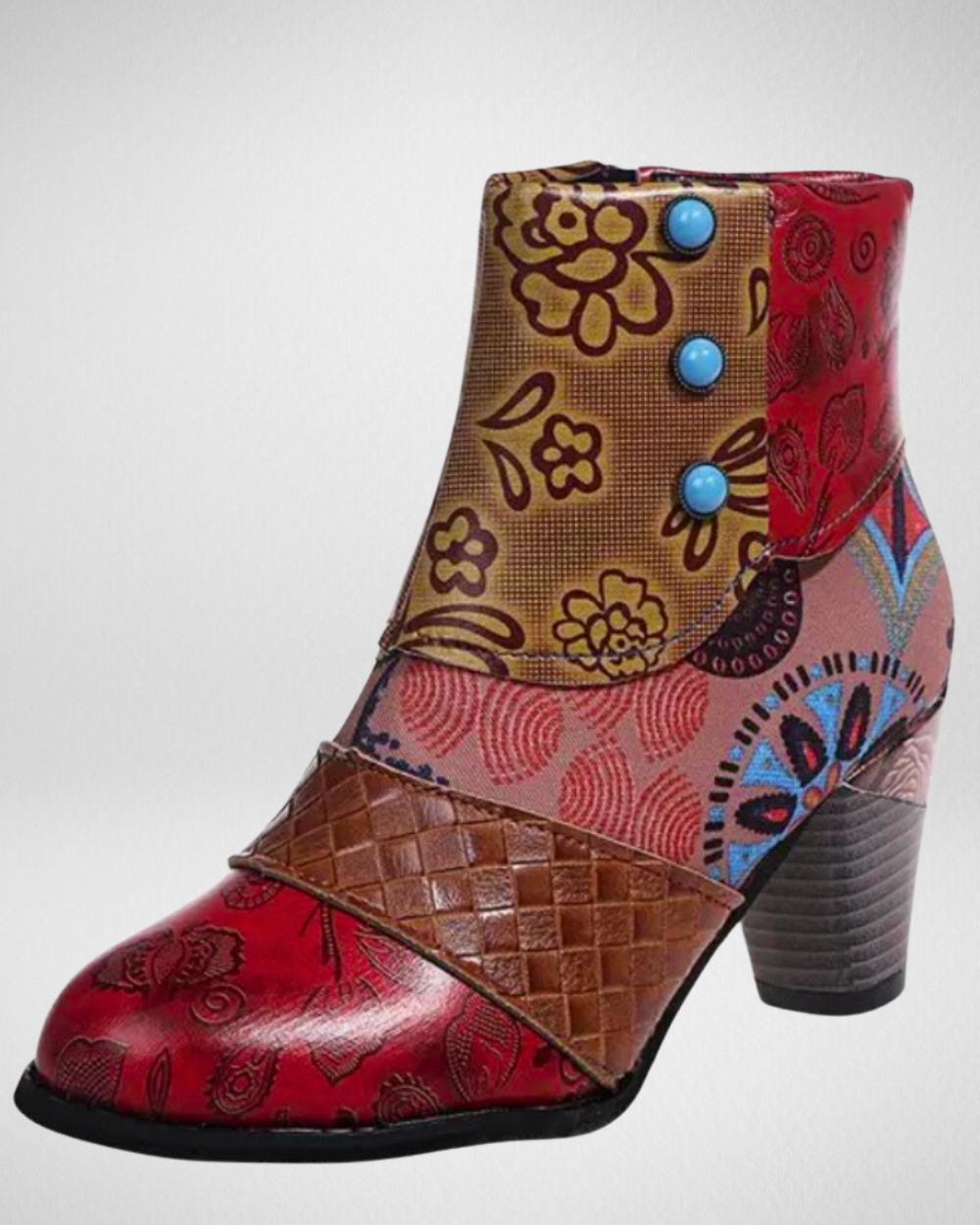 Women’s Ankle Boots with Colourful Design