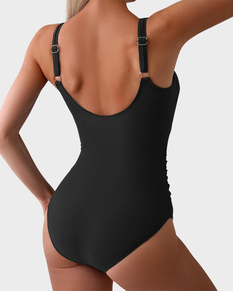 Ruched One-Piece, Tummy Control