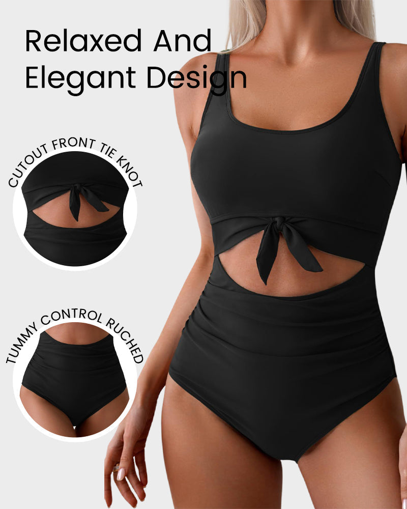 Ruched One-Piece, Tummy Control