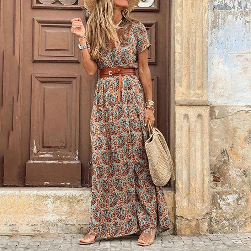 Women’s Boho Floral Maxi Dress