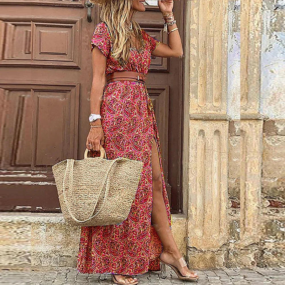 Women’s Boho Floral Maxi Dress