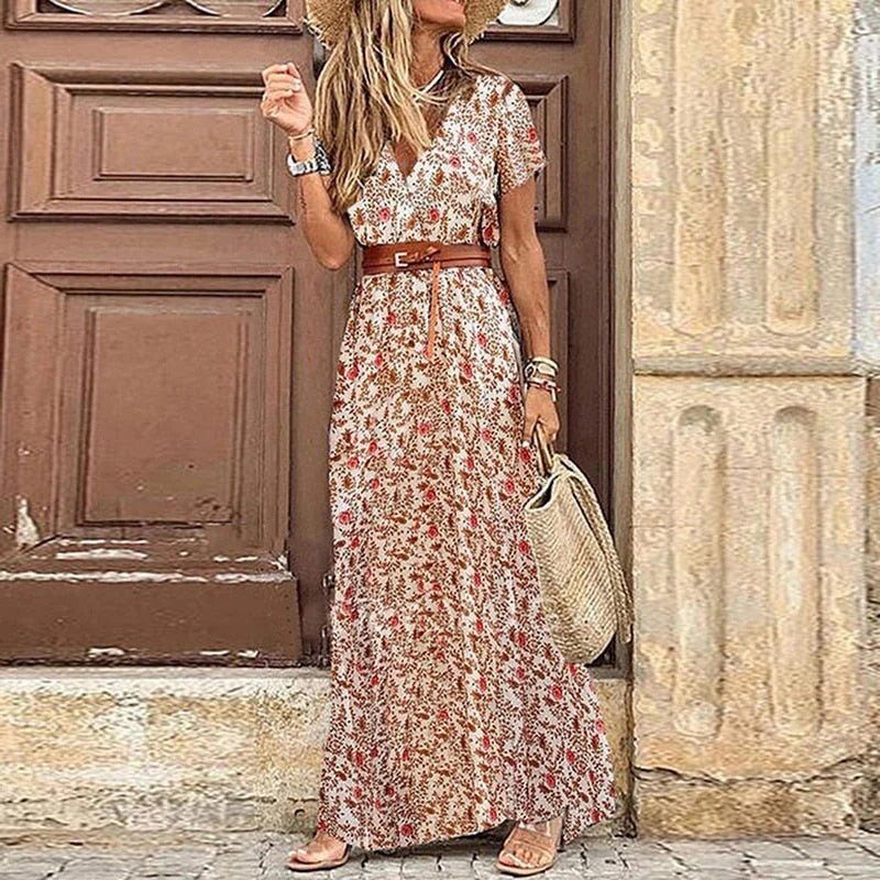 Women’s Boho Floral Maxi Dress