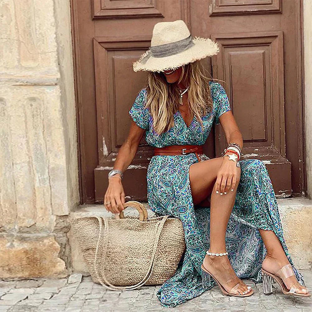 Women’s Boho Floral Maxi Dress