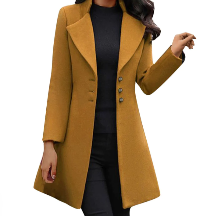 Women’s Elegant Black Long Coat