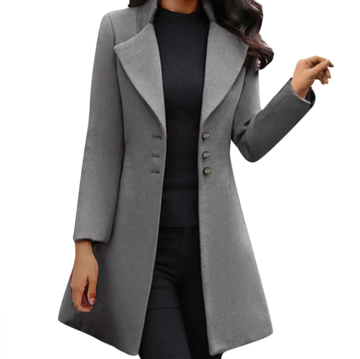 Women’s Elegant Black Long Coat