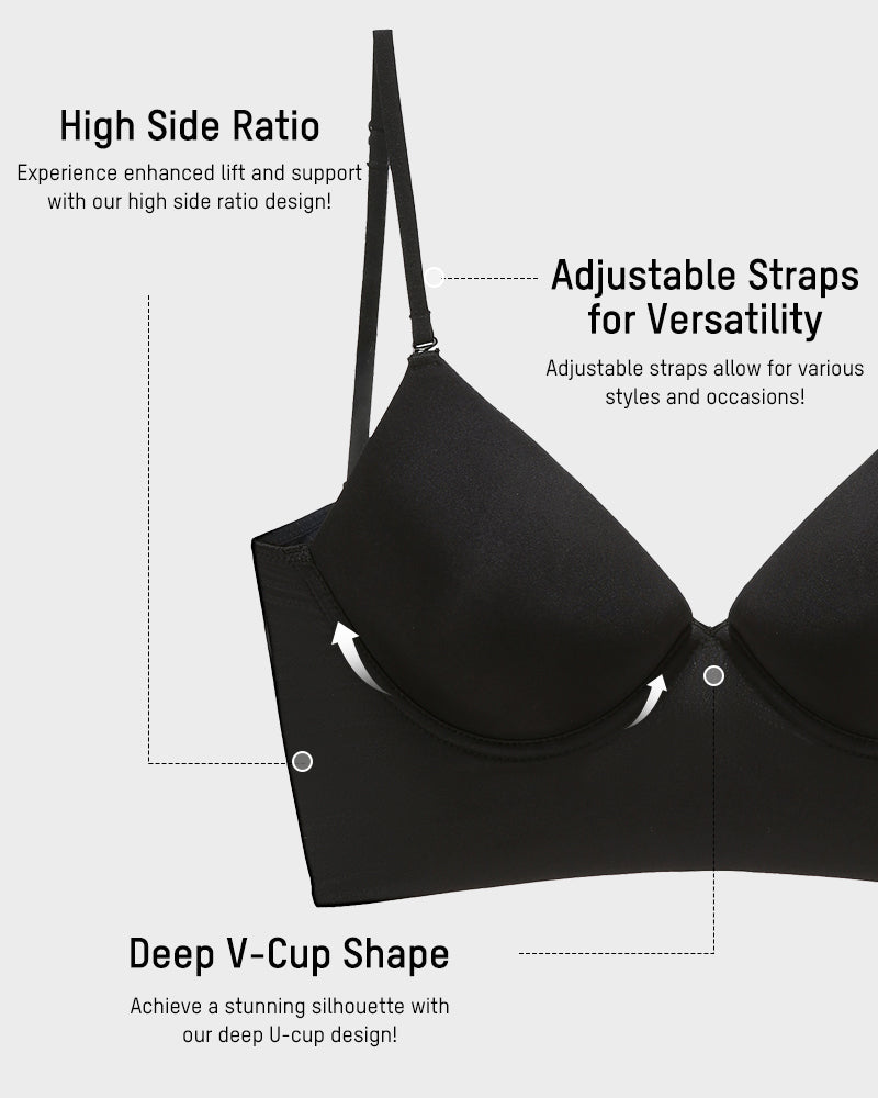 Deep V Bra - Effortless Style Comfort