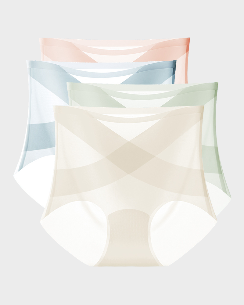 Ice-Silk Tummy Control Panties - 4 Pack