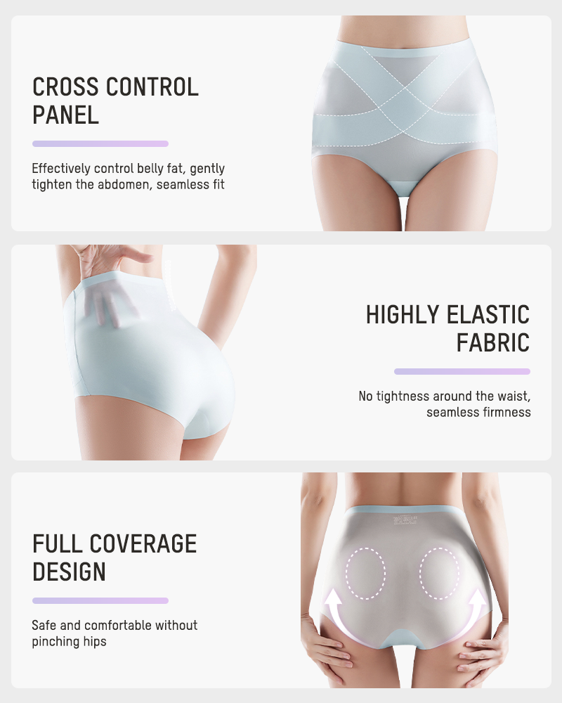 Ice-Silk Tummy Control Panties - 4 Pack