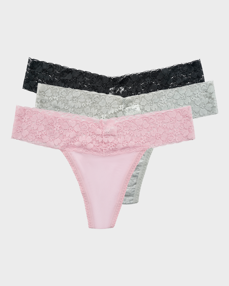 Lace Thong Trio
