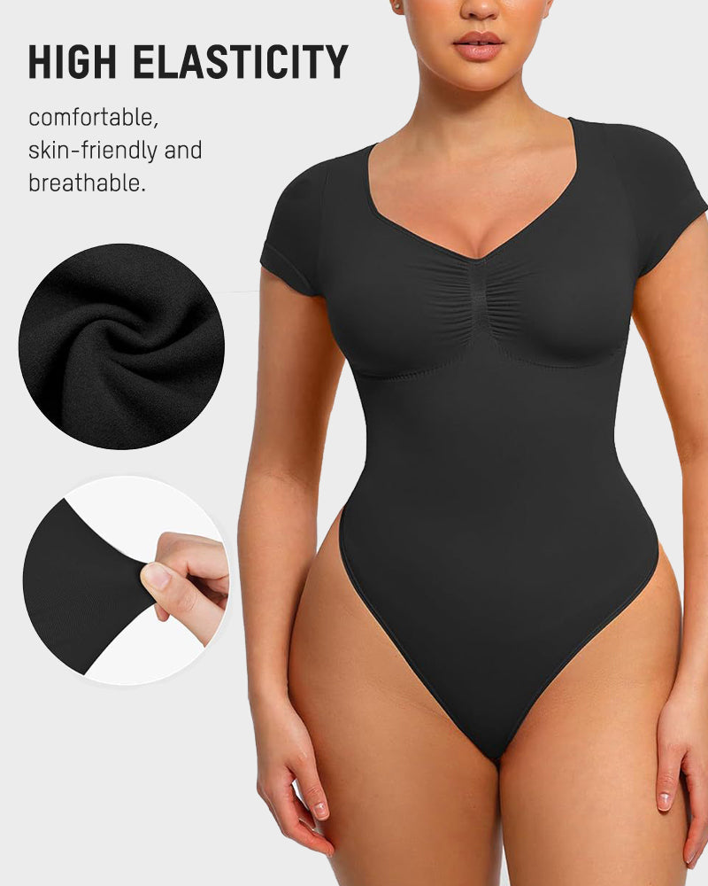 V-Neck Tummy Control Bodysuit