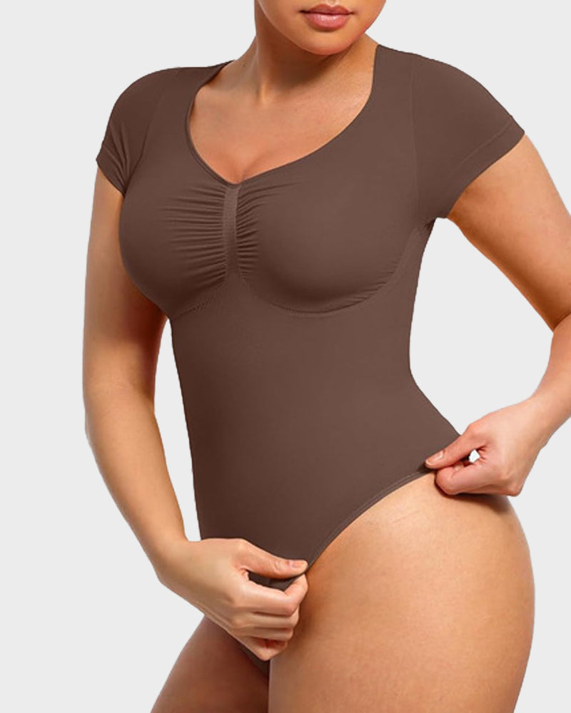 V-Neck Tummy Control Bodysuit