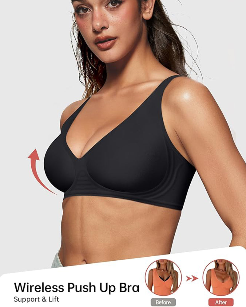 Deep V Wireless Bra