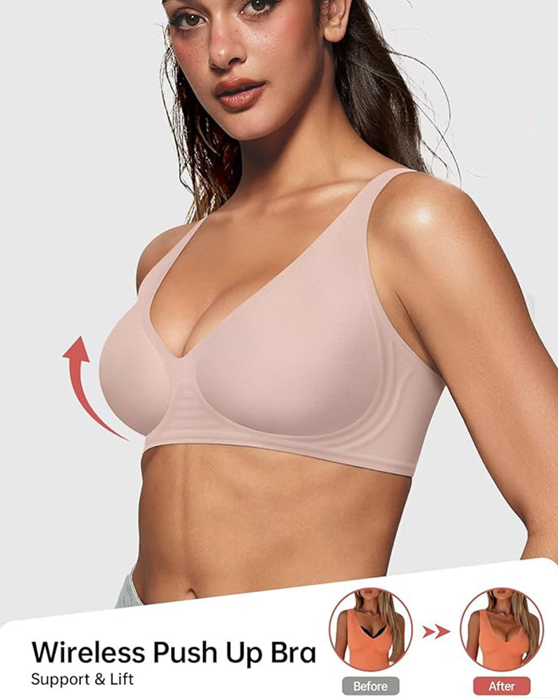 Deep V Wireless Bra