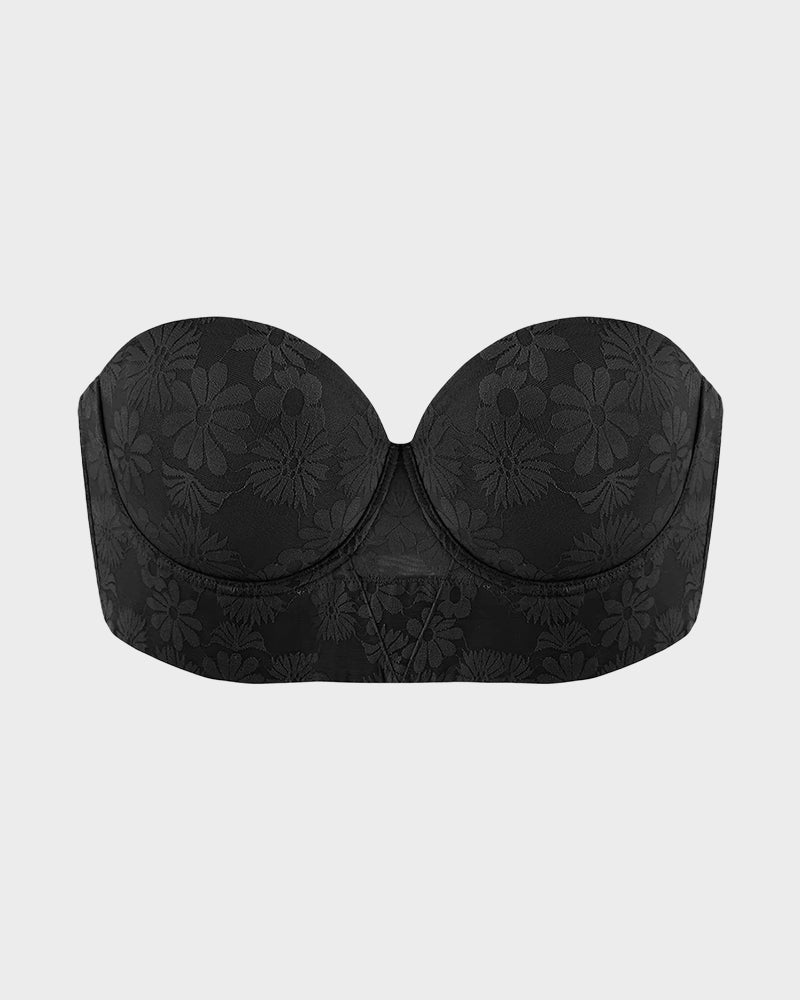 Lace Longline Bra - Elegant Supportive Comfort