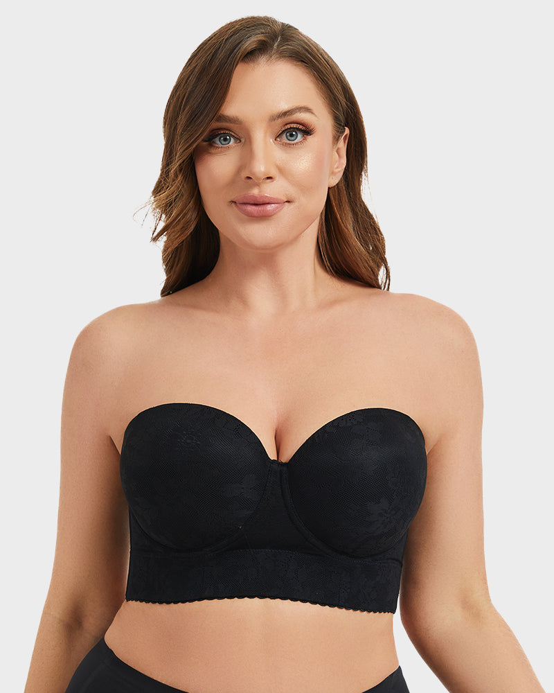 Lace Longline Bra - Elegant Supportive Comfort
