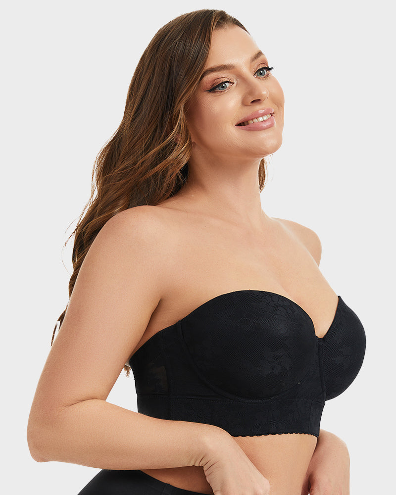Lace Longline Bra - Elegant Supportive Comfort