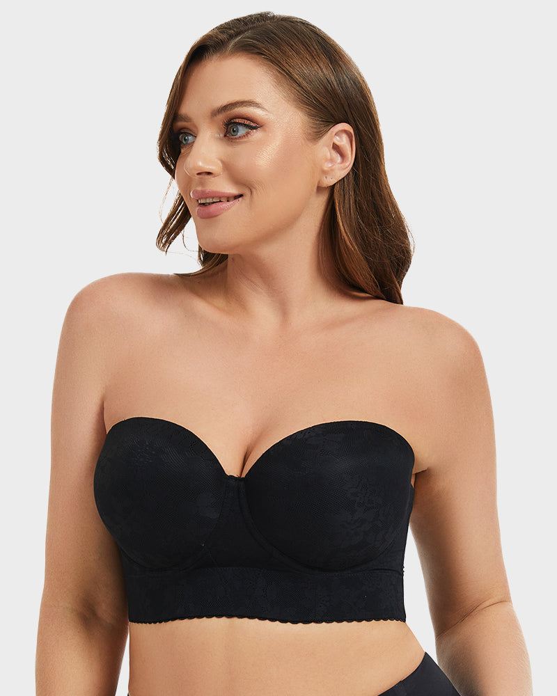 Lace Longline Bra - Elegant Supportive Comfort
