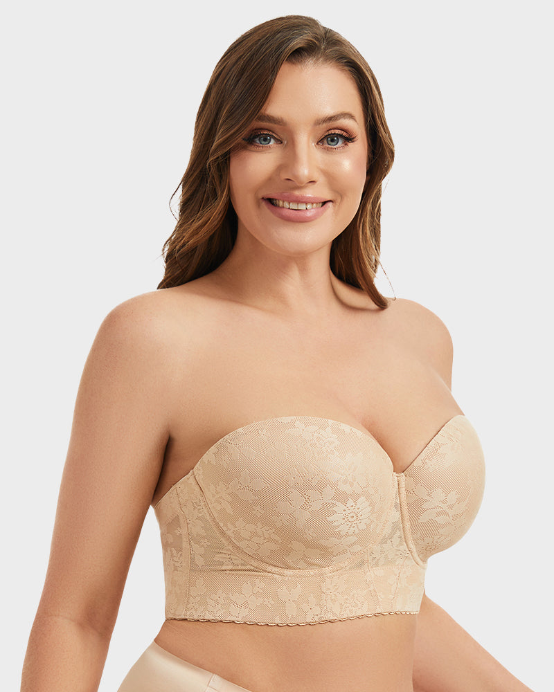 Lace Longline Bra - Elegant Supportive Comfort