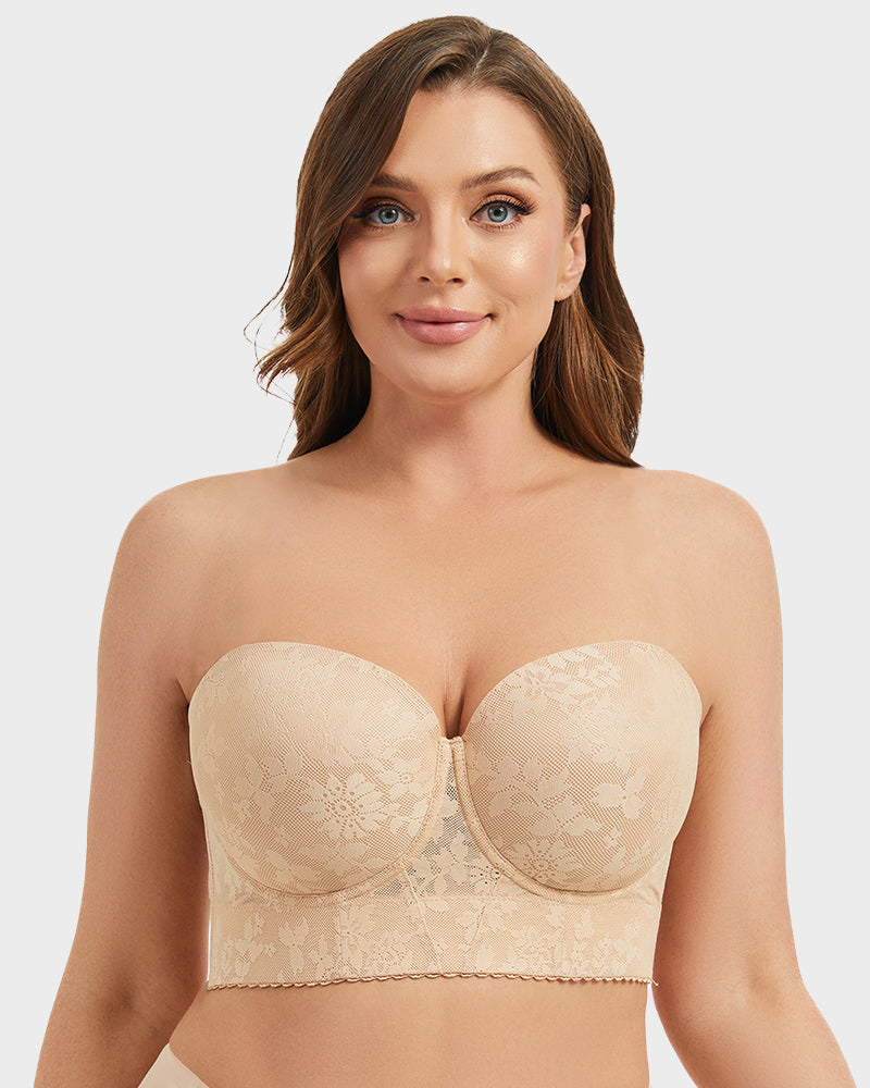Lace Longline Bra - Elegant Supportive Comfort