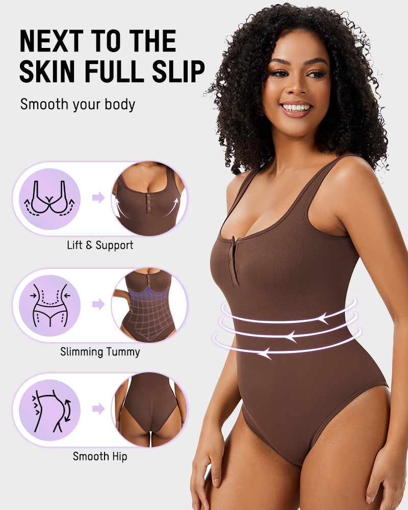 Triangle Shaping Bodysuit - Snap Button Design