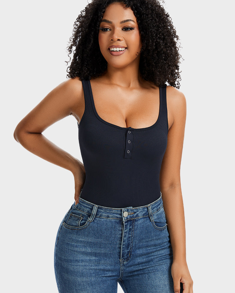 Triangle Shaping Bodysuit - Snap Button Design