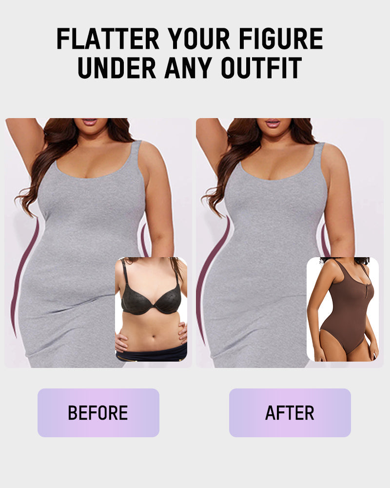Triangle Shaping Bodysuit - Snap Button Design
