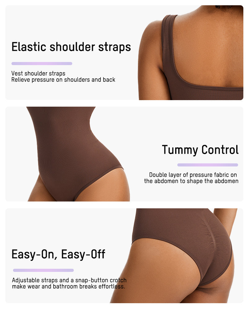 Triangle Shaping Bodysuit - Snap Button Design