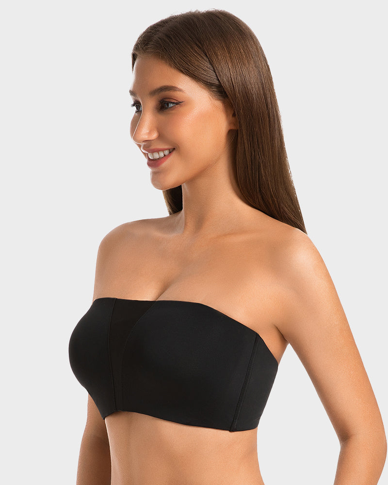 Bandeau Bra Strapless, Anti-Slip, Full Coverage