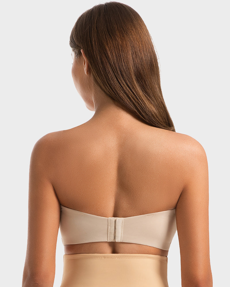 Bandeau Bra Strapless, Anti-Slip, Full Coverage