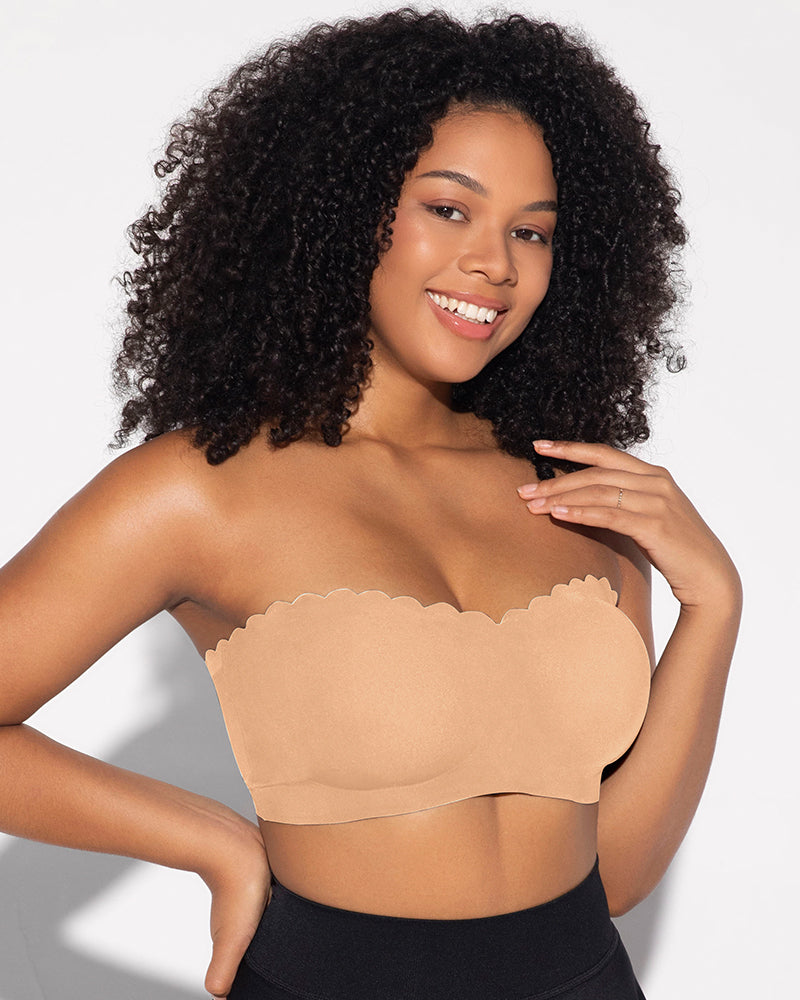 Leopard Print Bra - Strapless, Front Closure