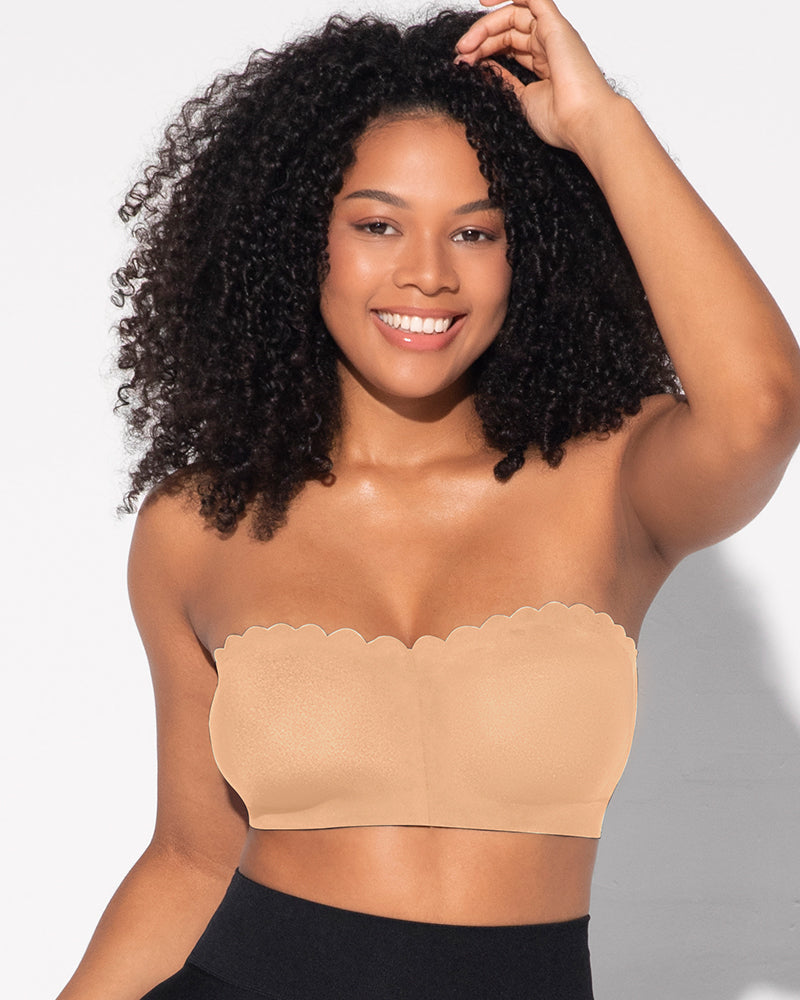 Leopard Print Bra - Strapless, Front Closure