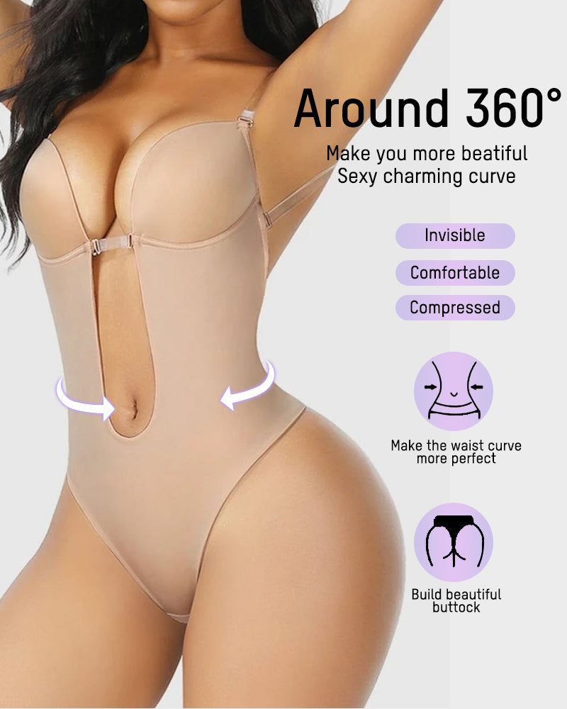 U Plunge Bodysuit - Strapless, Sleek, Stylish