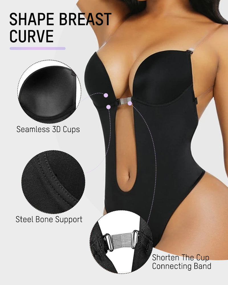 U Plunge Bodysuit - Strapless, Sleek, Stylish