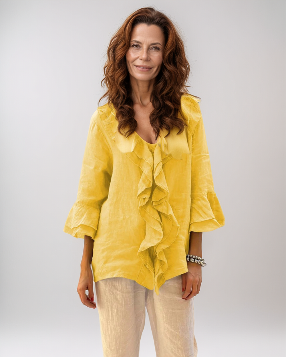 Women's Summer Casual Blouse with Ruffles