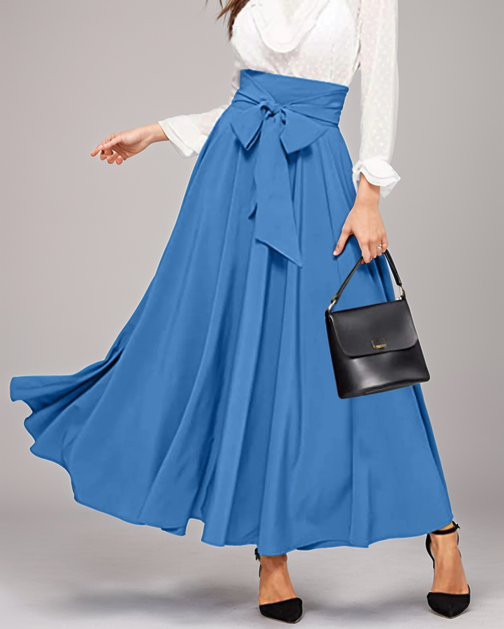 Women's Summer Elegant Semi-Formal High-Waisted Maxi Skirt