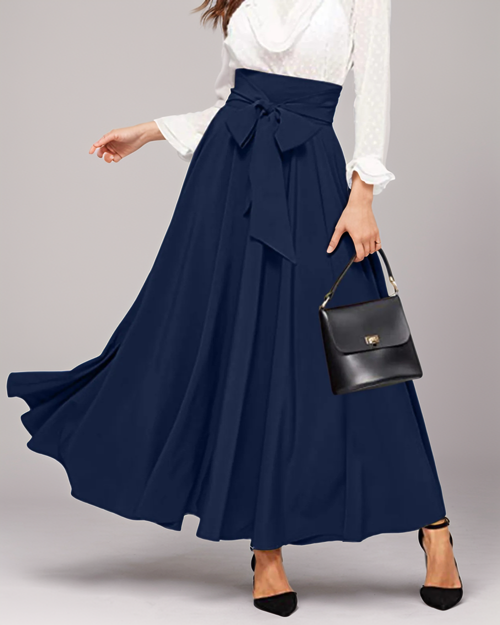 Women's Summer Elegant Semi-Formal High-Waisted Maxi Skirt