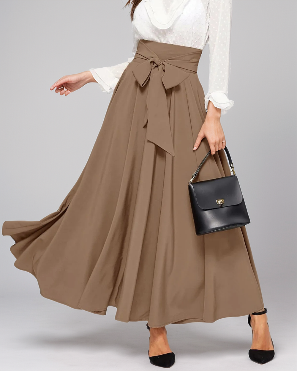 Women's Summer Elegant Semi-Formal High-Waisted Maxi Skirt
