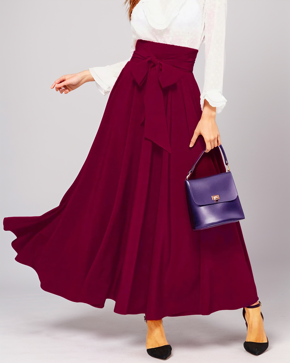 Women's Summer Elegant Semi-Formal High-Waisted Maxi Skirt