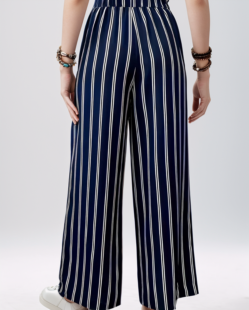 Women's Summer Casual Comfortable Striped Wide-Leg Trousers