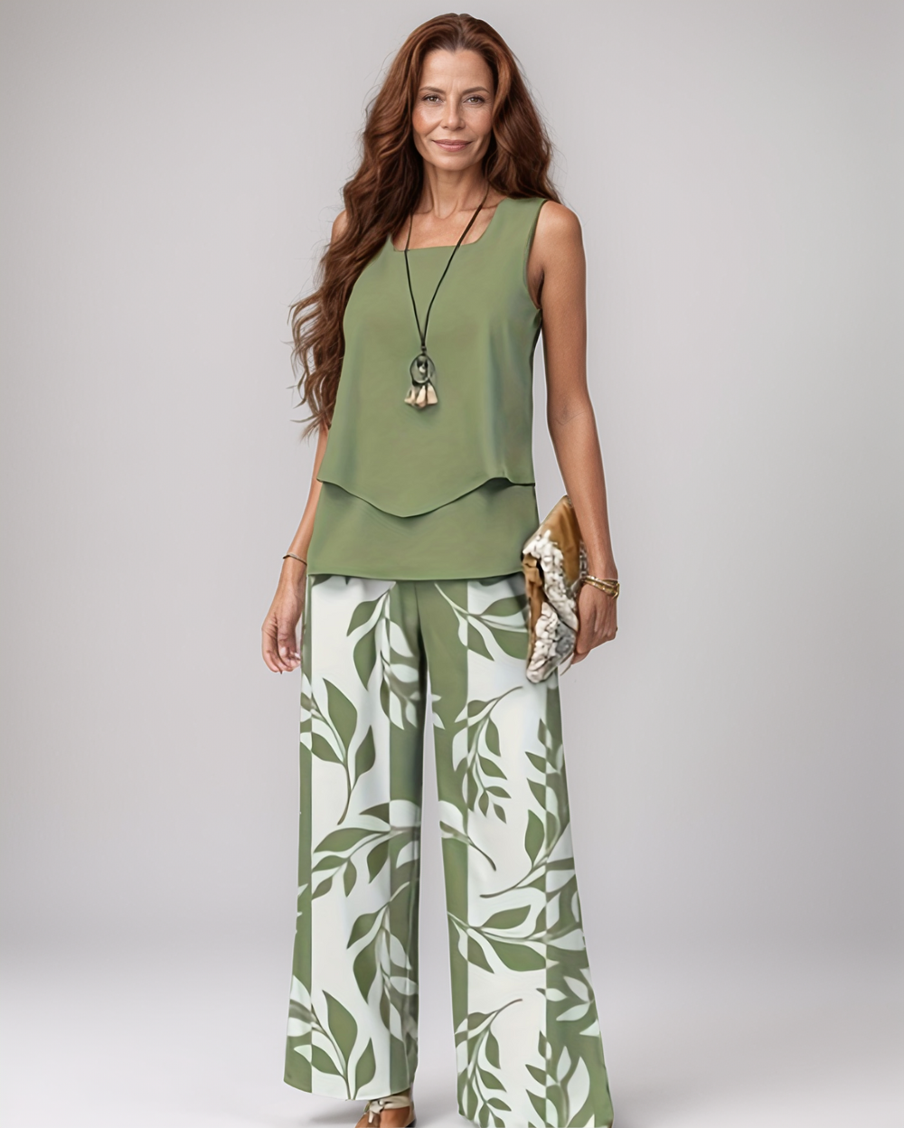 Women’s Summer Set – Sleeveless Top & Airy Pants