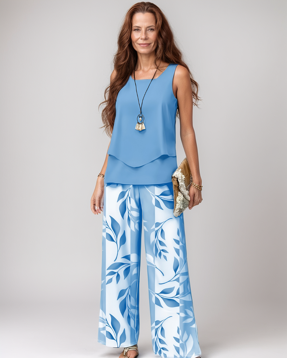 Women’s Summer Set – Sleeveless Top & Airy Pants