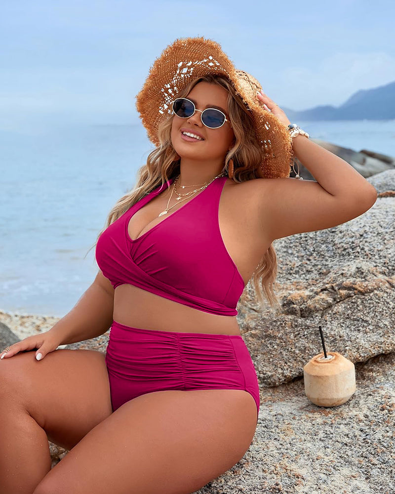 Modest High-Waisted Bikini - Tummy Control Style