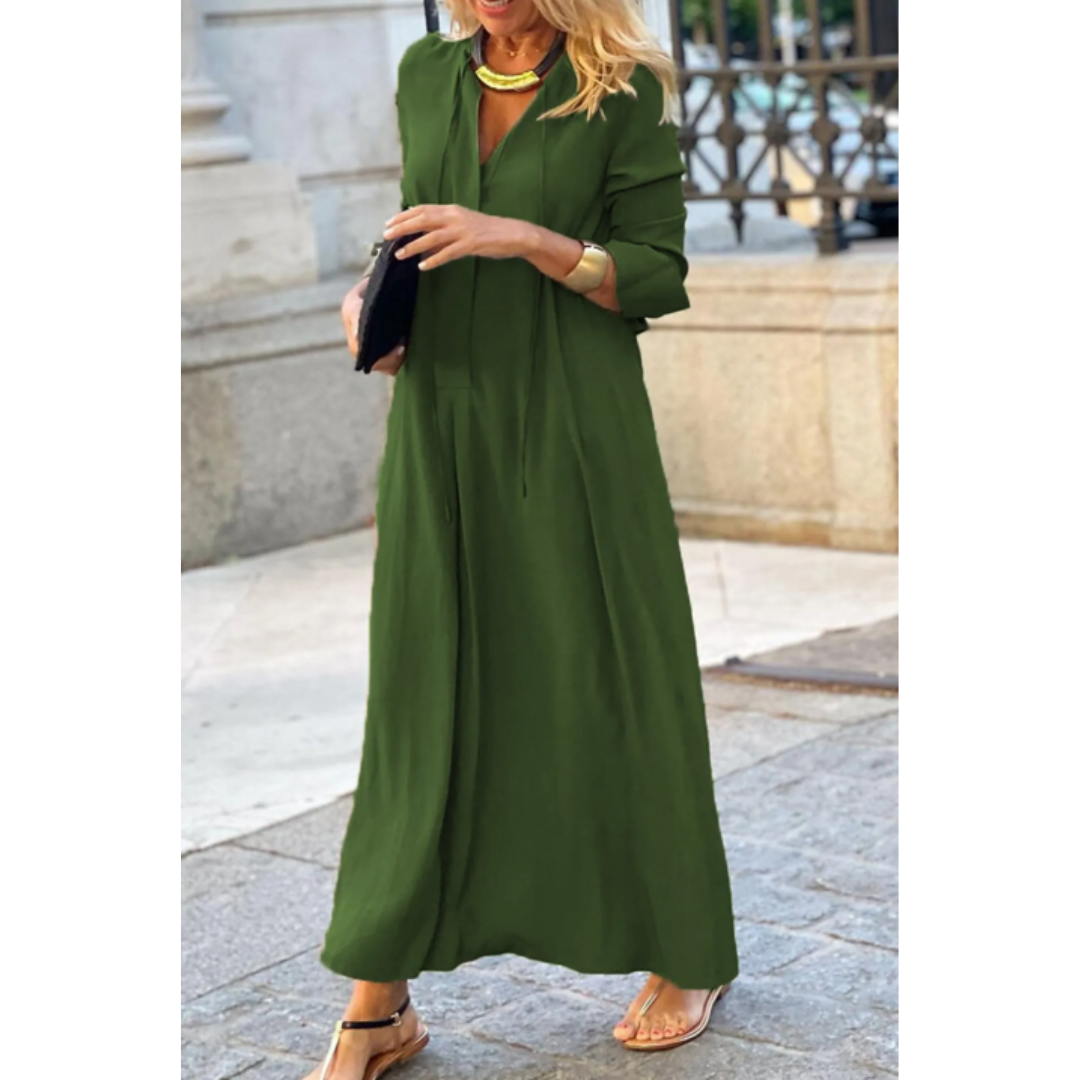 Women's Summer Maxi Dress with Long Sleeves