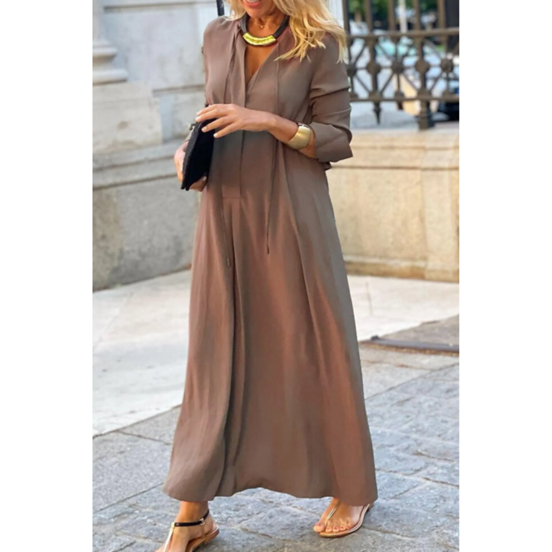 Women's Summer Maxi Dress with Long Sleeves