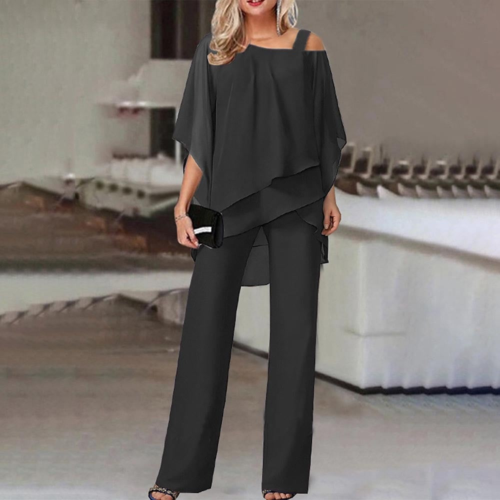 Women’s Elegant Two-Piece Evening Pants Set