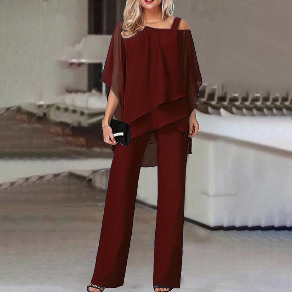 Women’s Elegant Two-Piece Evening Pants Set