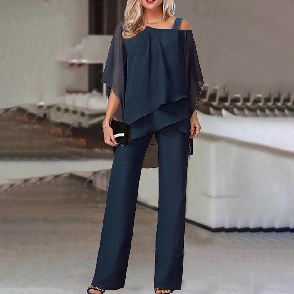 Women’s Elegant Two-Piece Evening Pants Set