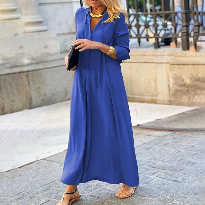 Women's Summer Maxi Dress with Long Sleeves