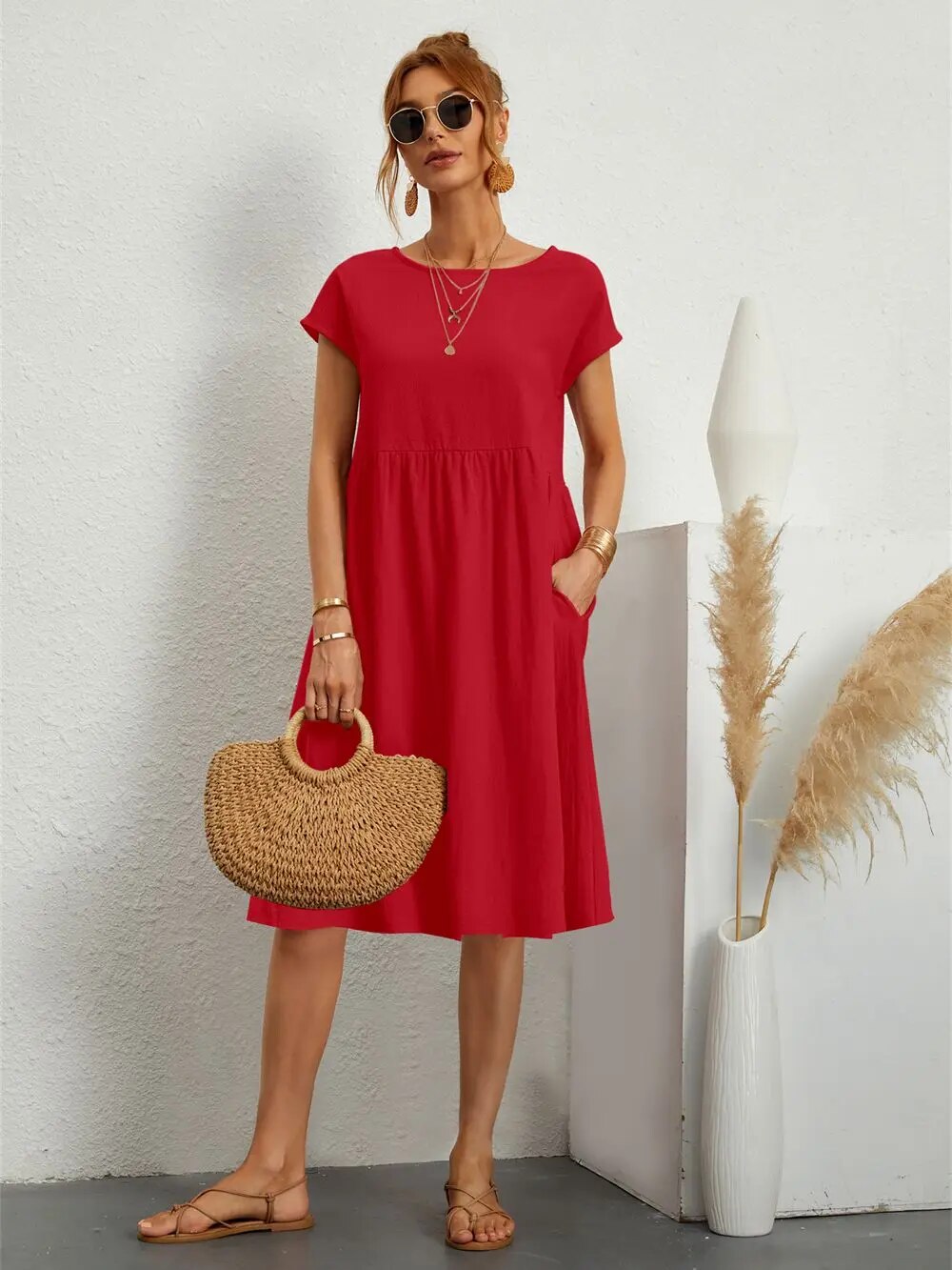 Women’s Spring Casual Midi Dress